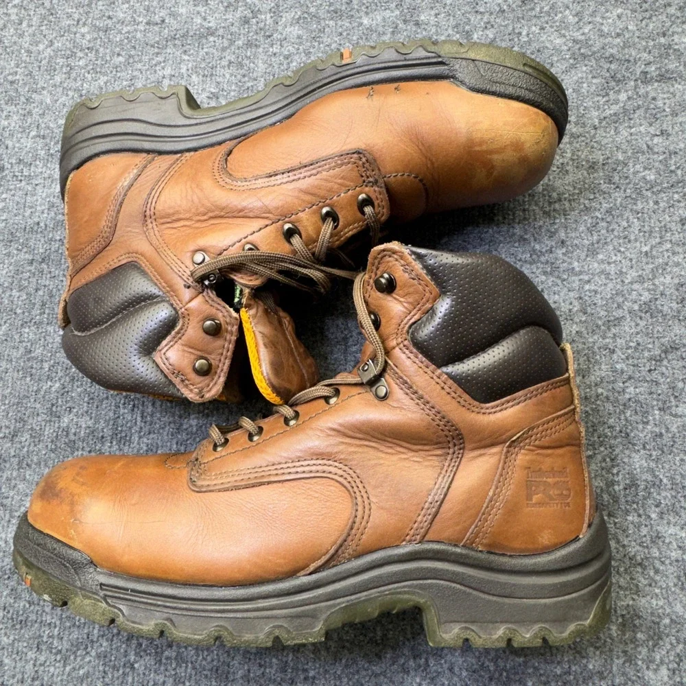 Timberland PRO Titan Mens 12W Brown Leather Safety Toe Work Boots Gorpcore Work
